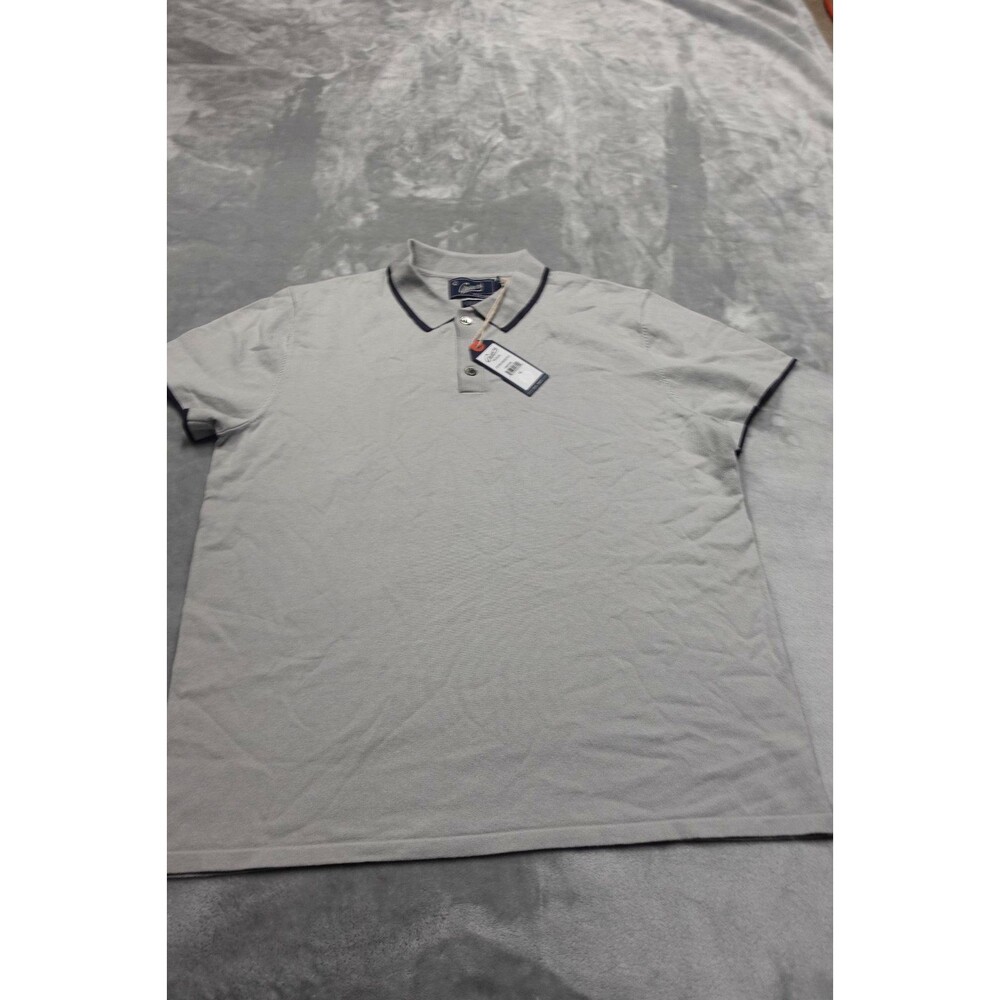 Grayers‎ Clothiers Men's Medium Gray Limestone Cotton Viscose Polo Shirt NWT